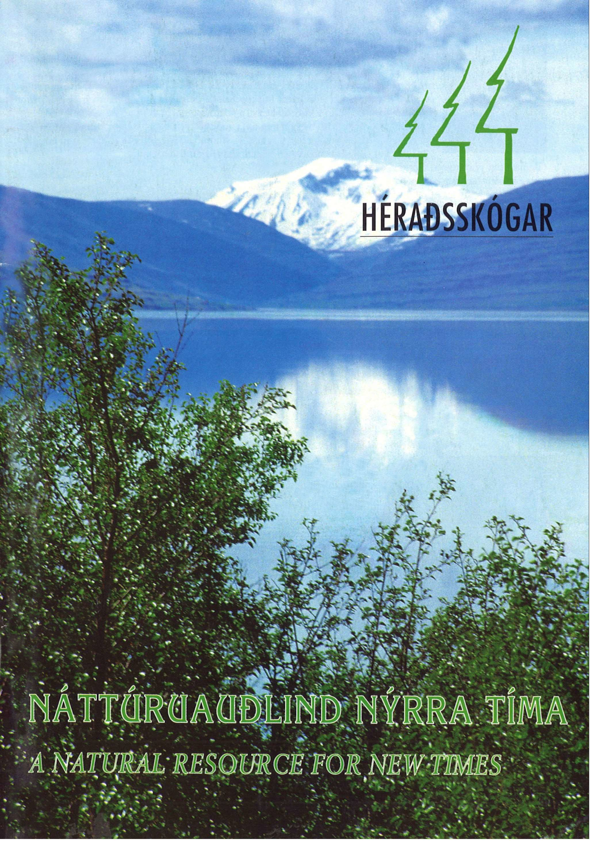 Front cover of the brochure Héraðsskógar - A Natural Resource for New Times